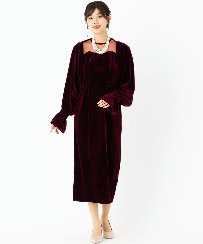 Select Shop ボレロセットベロアドレス その他 x レッド系 | 結婚式