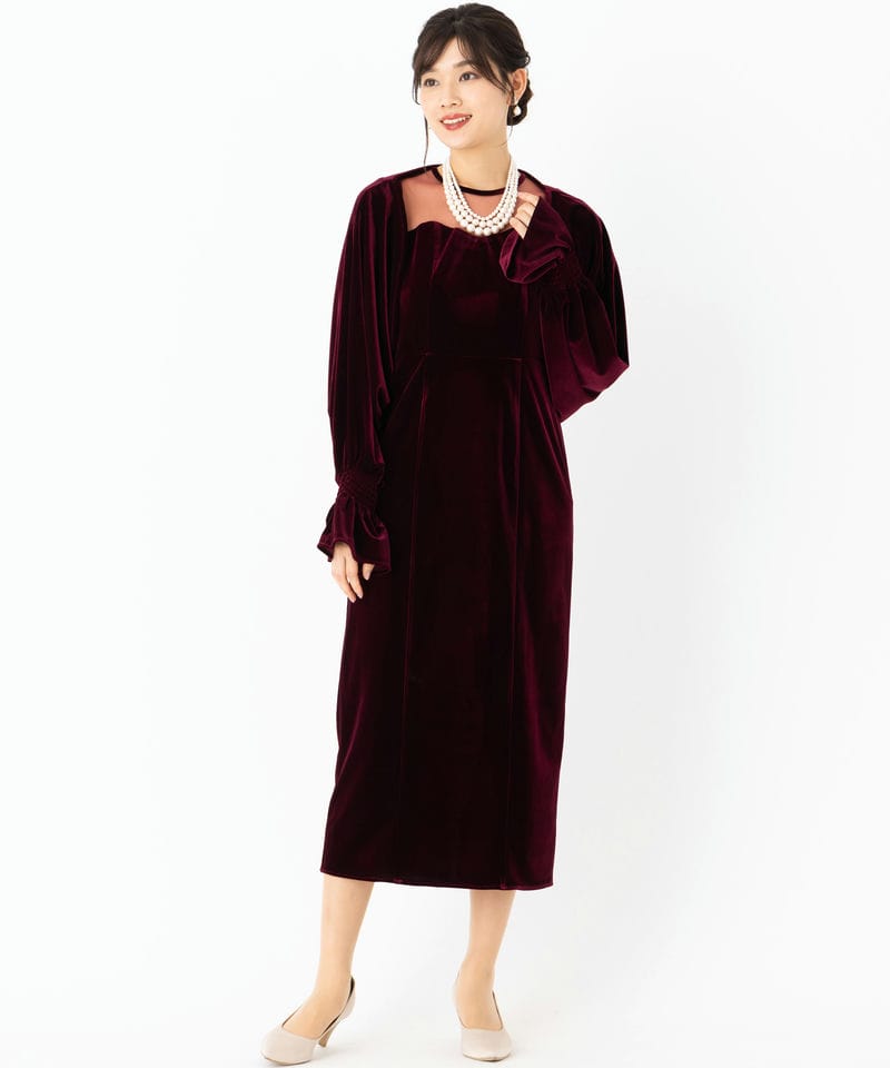 Select Shop ボレロセットベロアドレス その他 x レッド系 | 結婚式