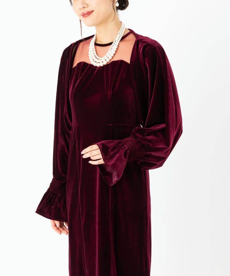 Select Shop ボレロセットベロアドレス その他 x レッド系 | 結婚式