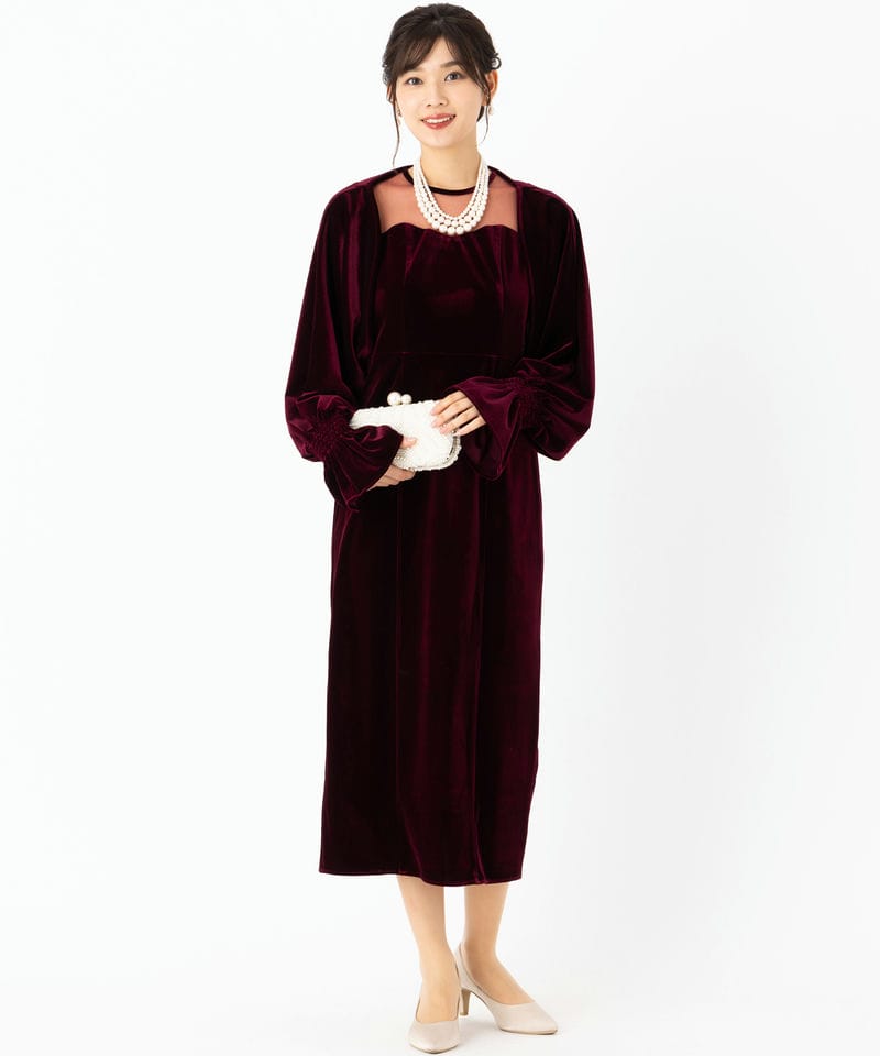 Select Shop ボレロセットベロアドレス その他 x レッド系 | 結婚式