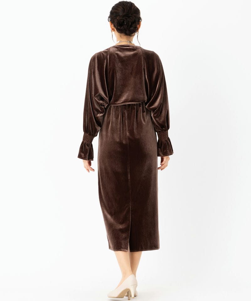 Select Shop ボレロセットベロアドレス ブラウン系 | 結婚式パーティー