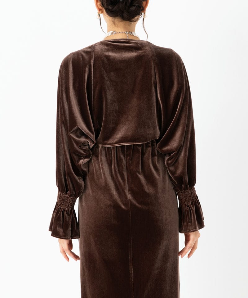 Select Shop ボレロセットベロアドレス ブラウン系 | 結婚式パーティー
