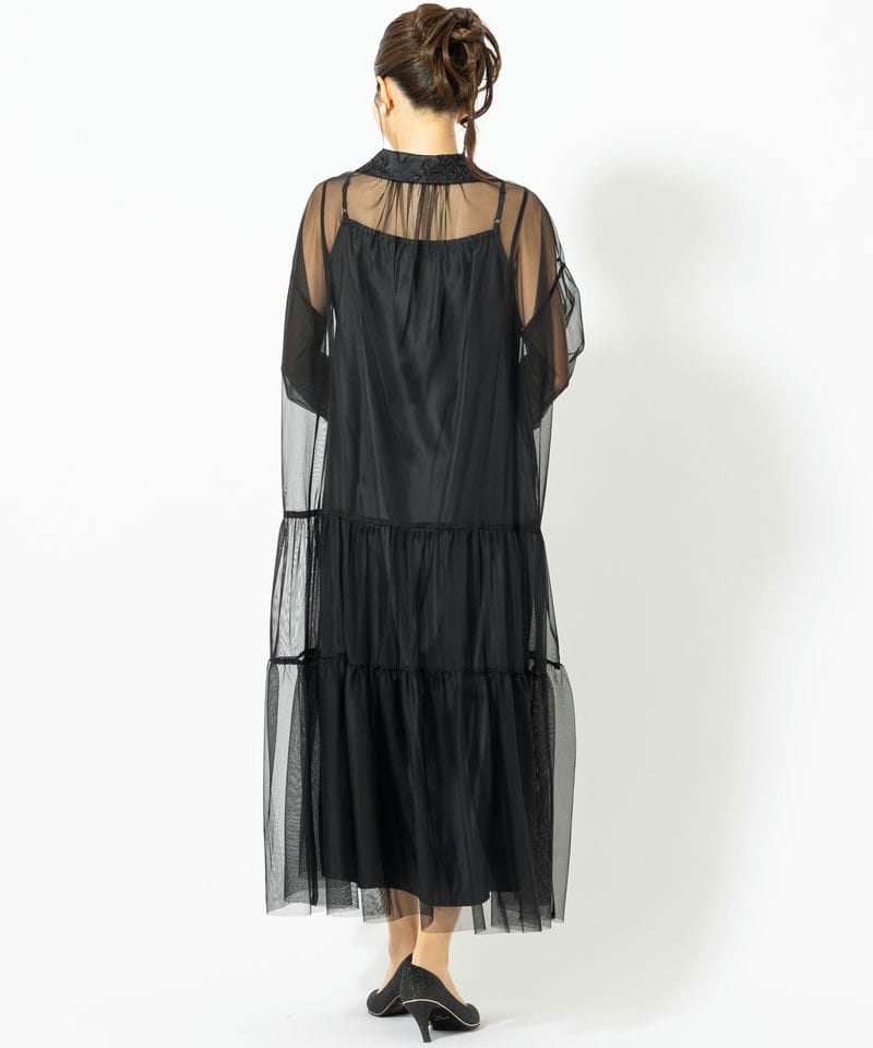 Dorry Doll ドリードール デザインカラーモールレースドレス ブラック