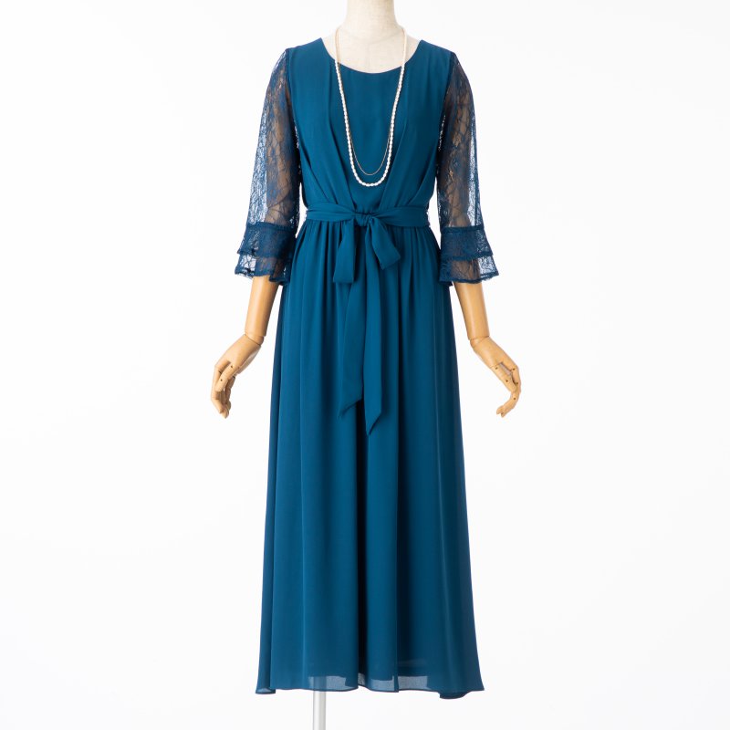 東京ソワール 【マザーズドレス】ジャガードふらしデザインドレス