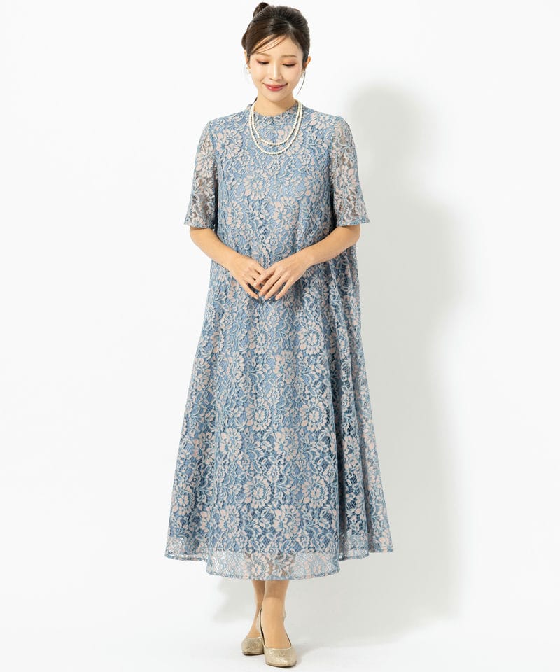 kaene カエン パイピングレースAラインドレス ブルー系 | 結婚式