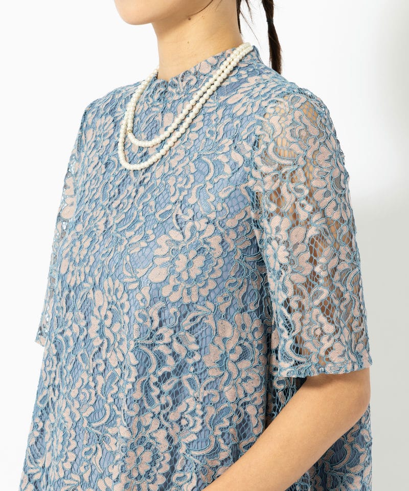 kaene カエン パイピングレースAラインドレス ブルー系 | 結婚式