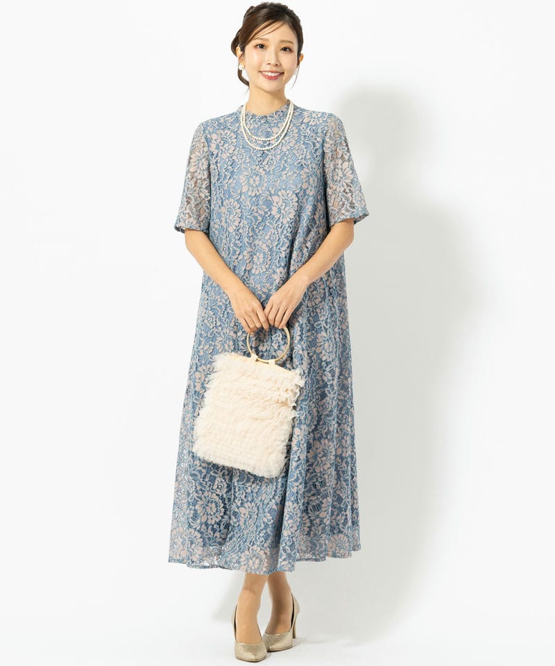 kaene カエン パイピングレースAラインドレス ブルー系 | 結婚式