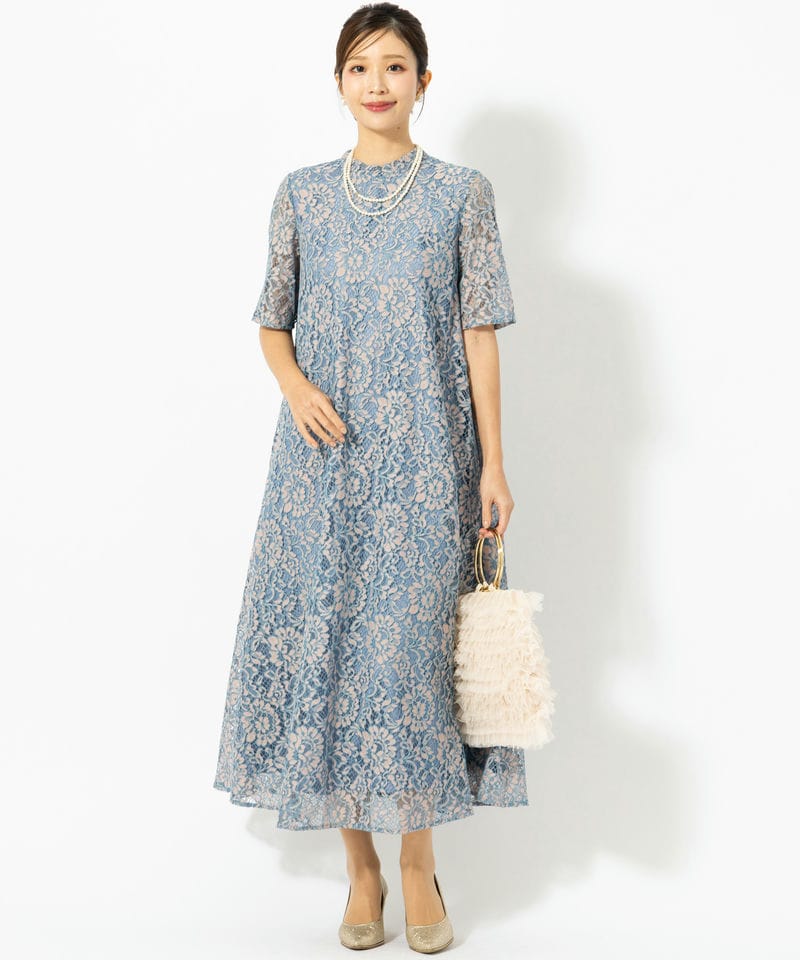 kaene カエン パイピングレースAラインドレス ブルー系 | 結婚式
