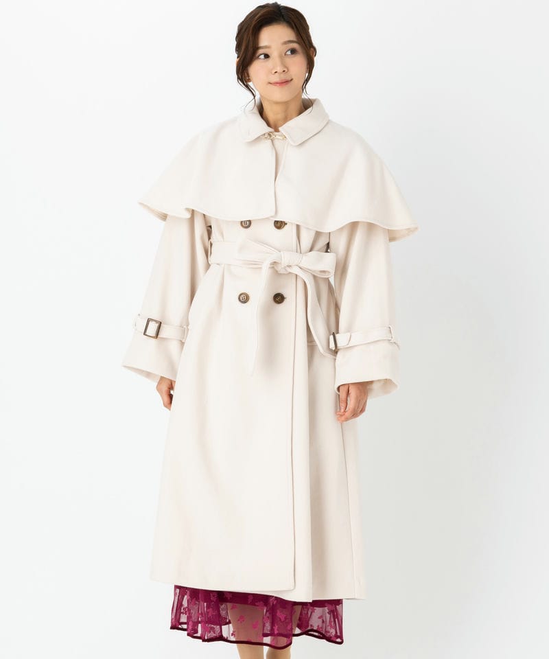 NICE CLAUP ナイスクラップ ケープ付きマルチロングコート その他 x