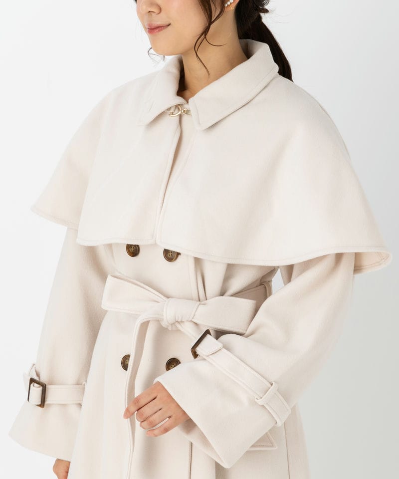 NICE CLAUP ナイスクラップ ケープ付きマルチロングコート その他 x 