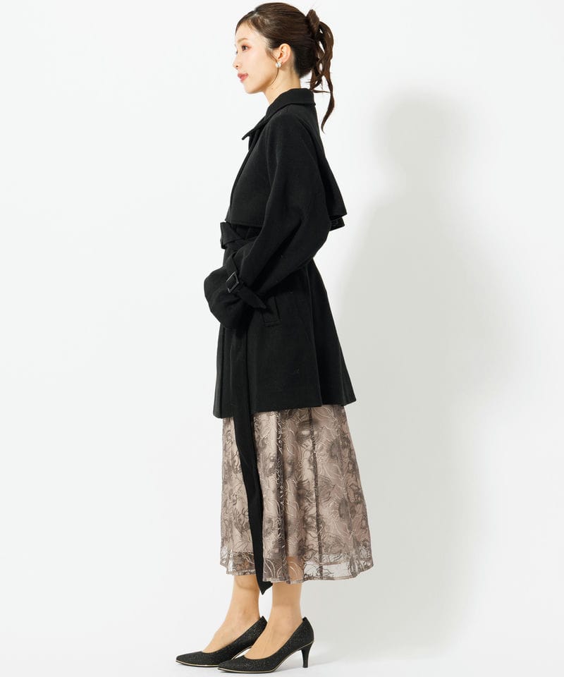 NICE CLAUP ナイスクラップ マルチミドルコート ブラック系 | 結婚式 
