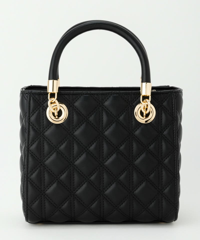 RANDA ランダ 2WAYキルティングハンドバッグ ブラック系 | 結婚式