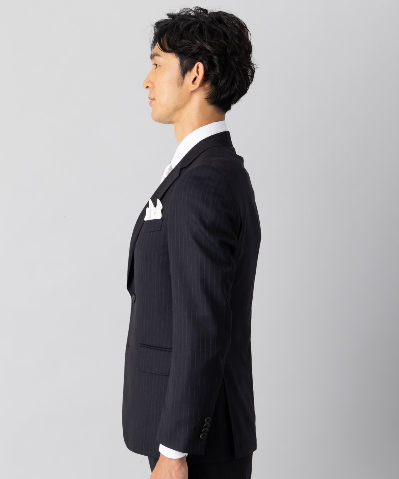 Paul Smith ポールスミス ヘリンボーンストライプ2Bスーツ ネイビー系