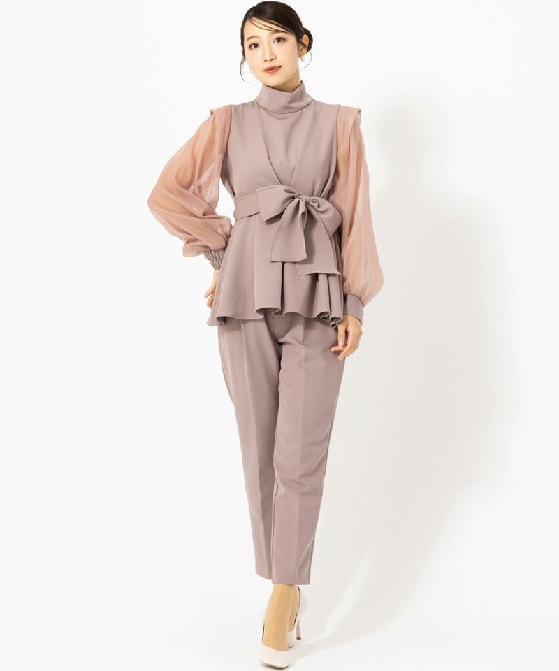 GRACE CONTINENTAL グレースコンチネンタル 刺繍ワイドサロペット