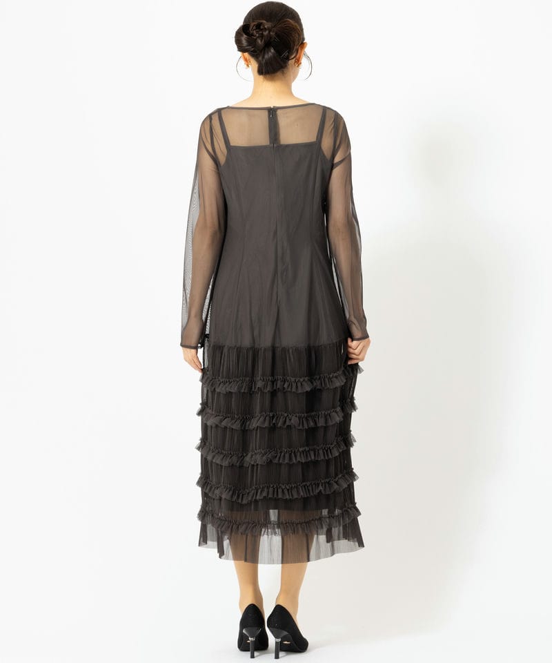 RUIRUE BOUTIQUE グレー Lドレス結婚式 3月購入1度着用 RUIRUE