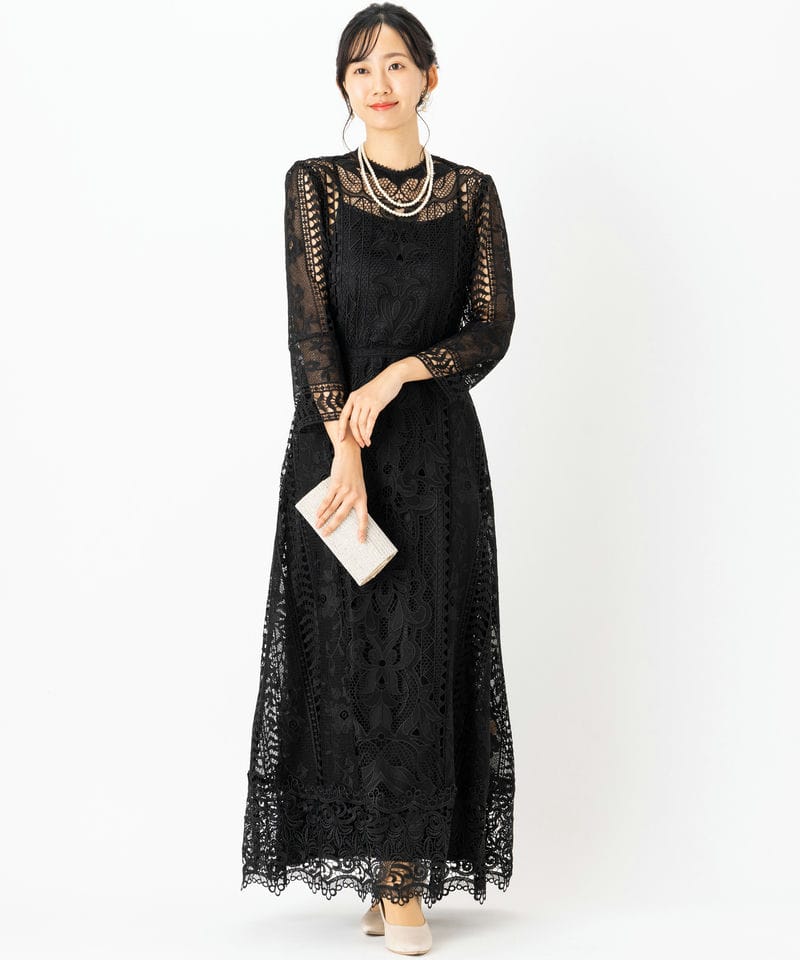 Ameri VINTAGE アメリヴィンテージ ウントケミカルレースフレアドレス