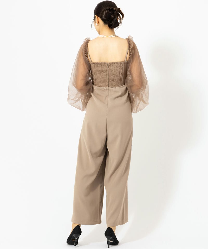 Chico チコ フロントリボンドッキングコンビネゾン ベージュ系 | 結婚