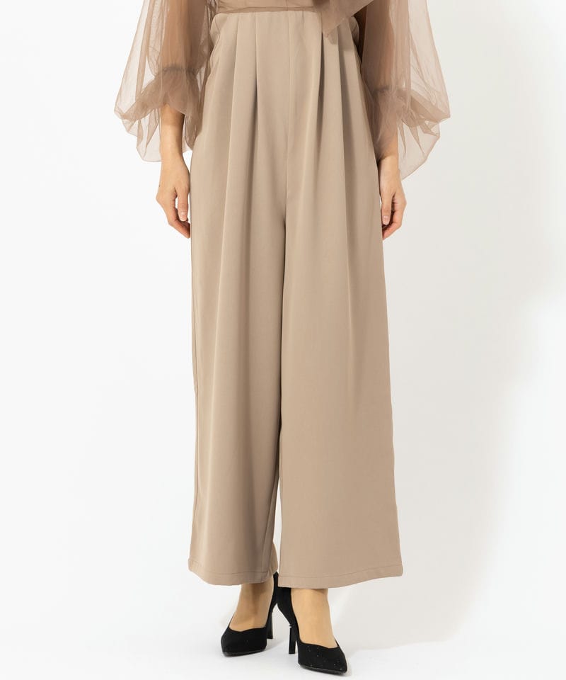 Chico チコ フロントリボンドッキングコンビネゾン ベージュ系 | 結婚