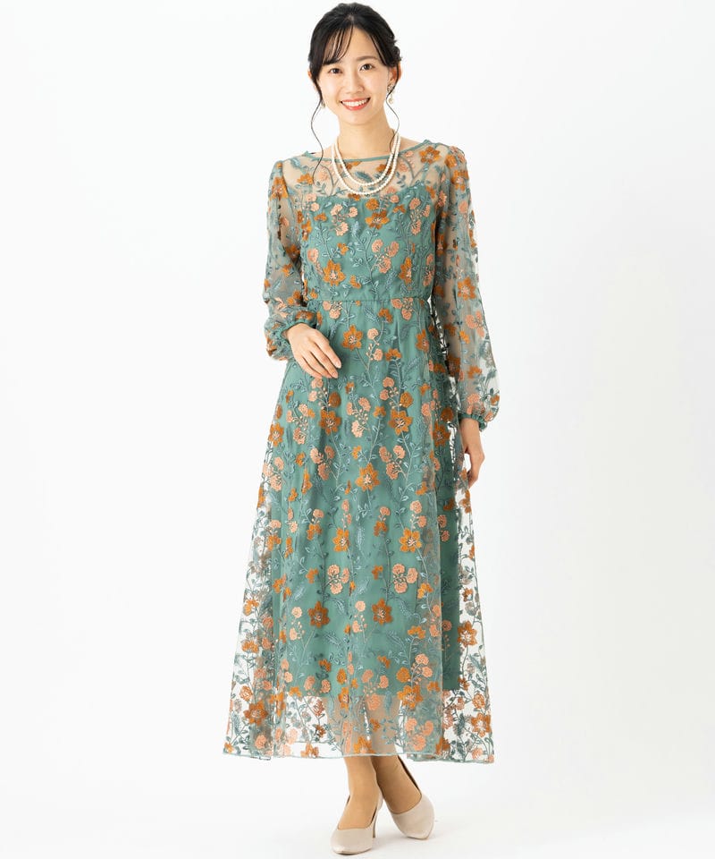 Kastane カスタネ エンブロイダリーオーガンジードレス その他 x