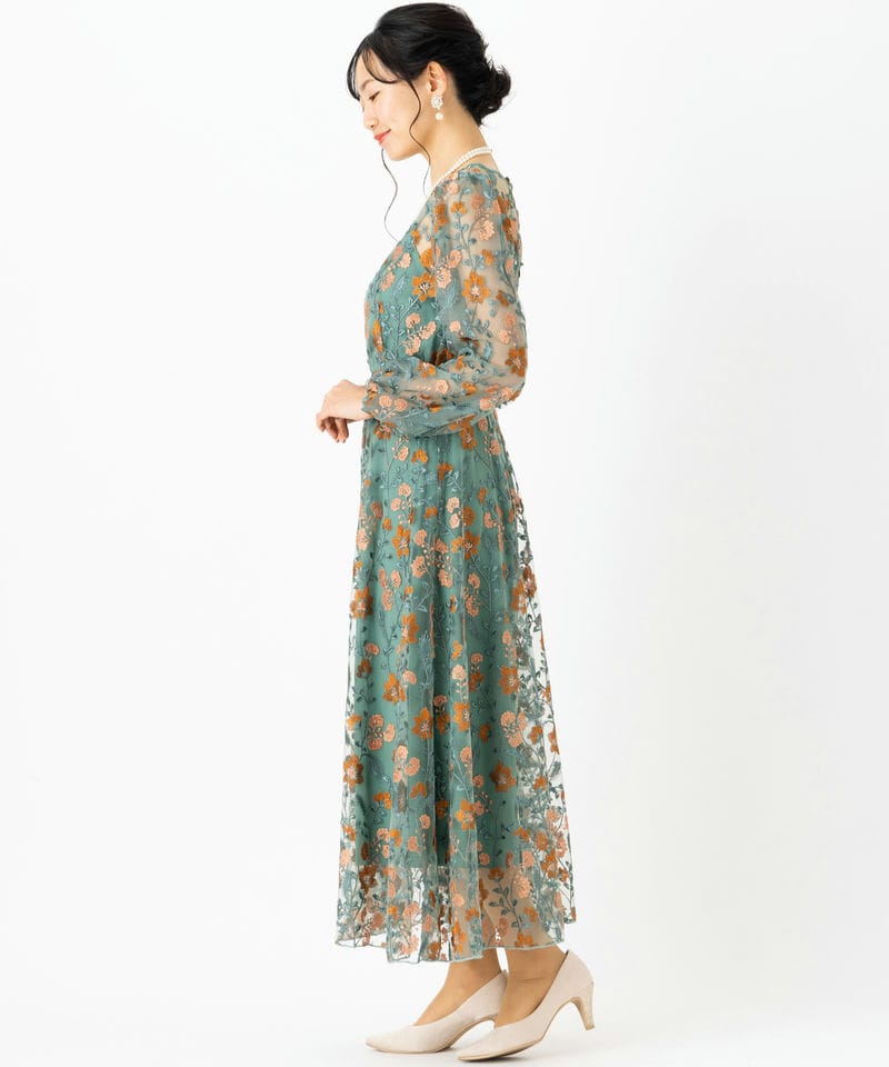 Kastane カスタネ エンブロイダリーオーガンジードレス その他 x