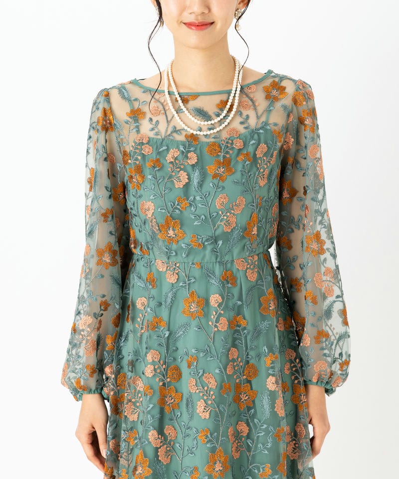 Kastane カスタネ エンブロイダリーオーガンジードレス その他 x