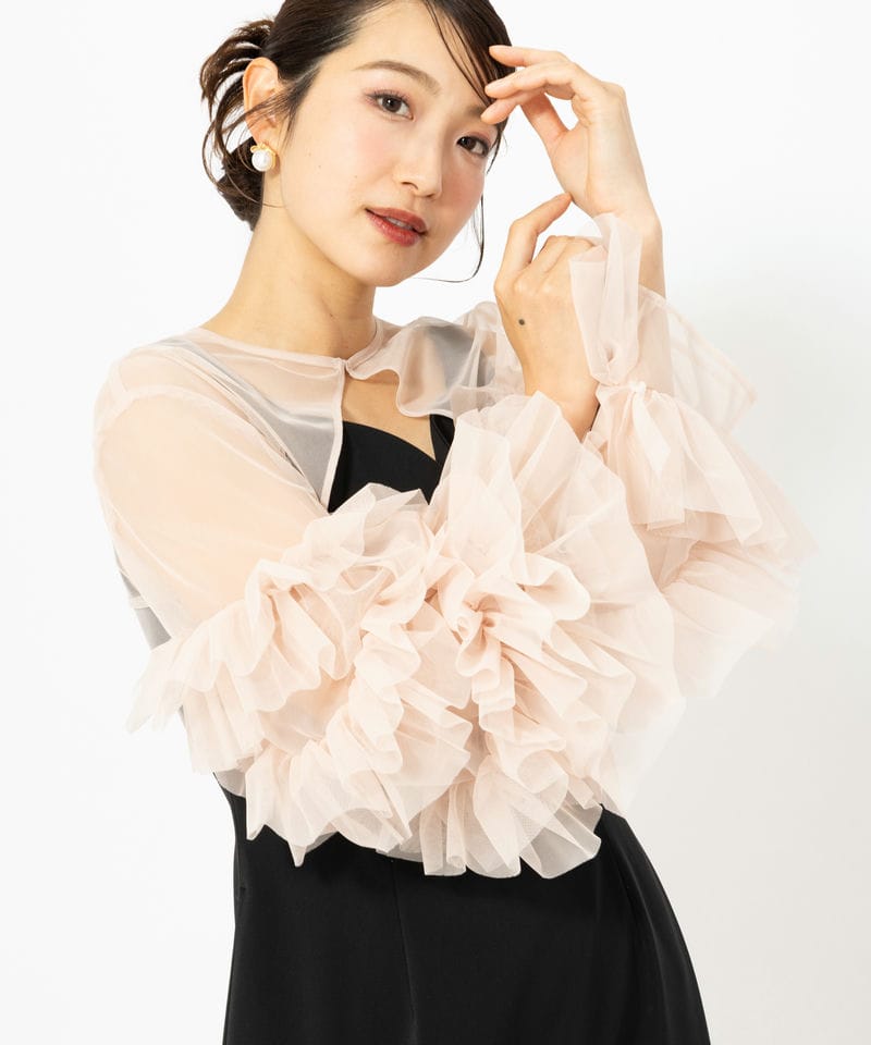 eimy istoire エイミーイストワール ラッフルスリーブチュールボレロ