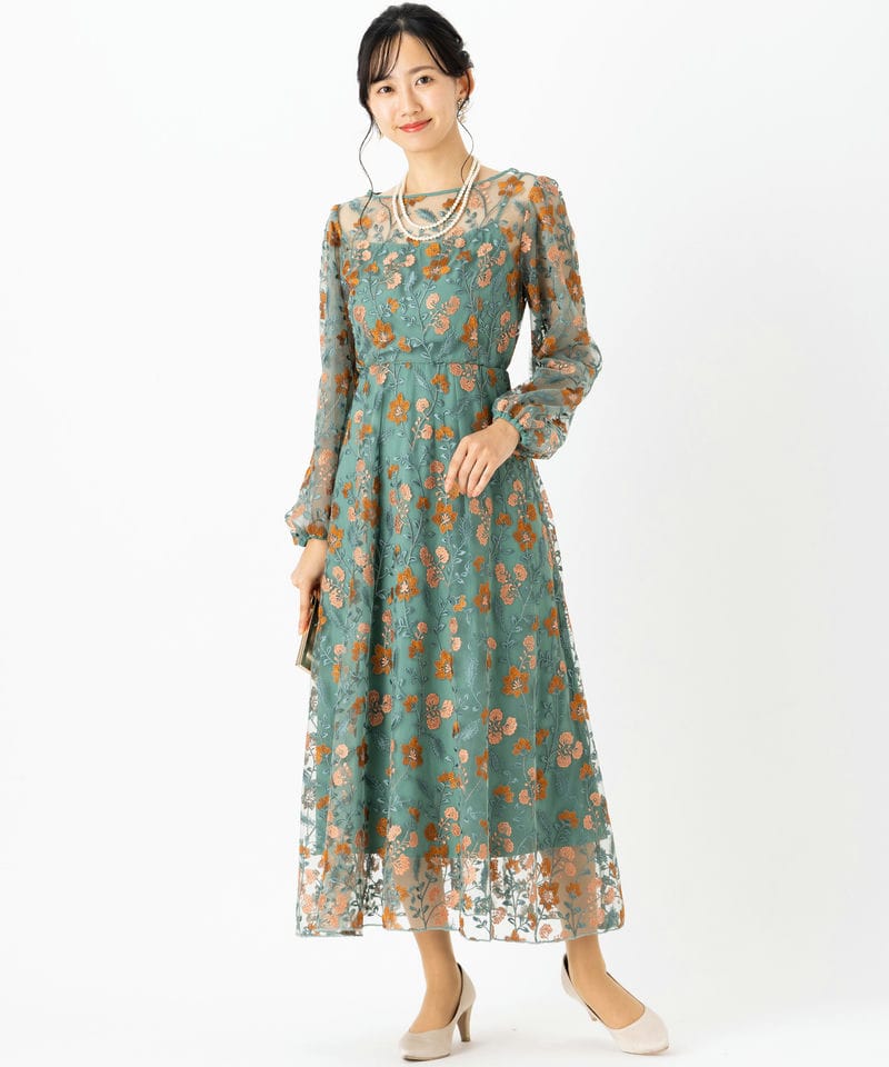 Kastane カスタネ エンブロイダリーオーガンジードレス その他 x