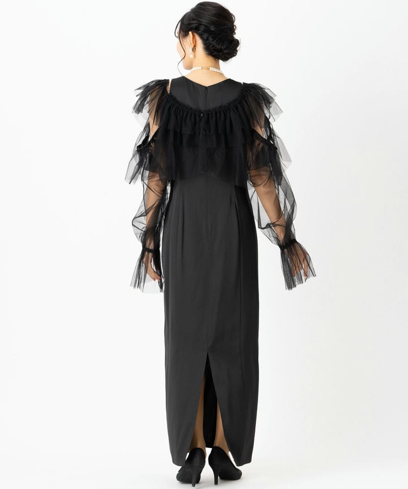 FRAY I.D フレイアイディー ギャザーボレロコンビドレス ブラック系