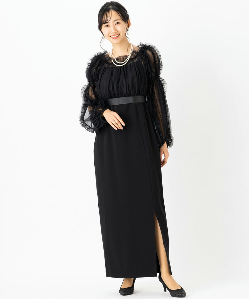 SNIDEL スナイデル サスティナブルチュールボレロレイヤードドレス