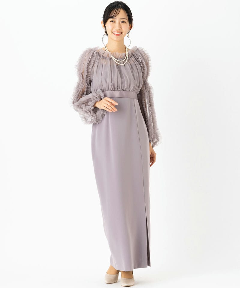 SNIDEL スナイデル ボレロセットジャガードドレス ブラック系 | 結婚式