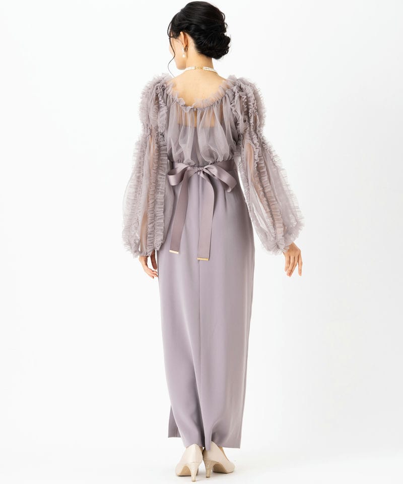 SNIDEL スナイデル サスティナブルチュールボレロレイヤードドレス