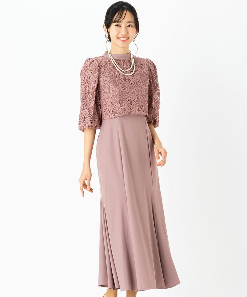 WILLSELECTION ウィルセレクション コードレースレイヤードドレス