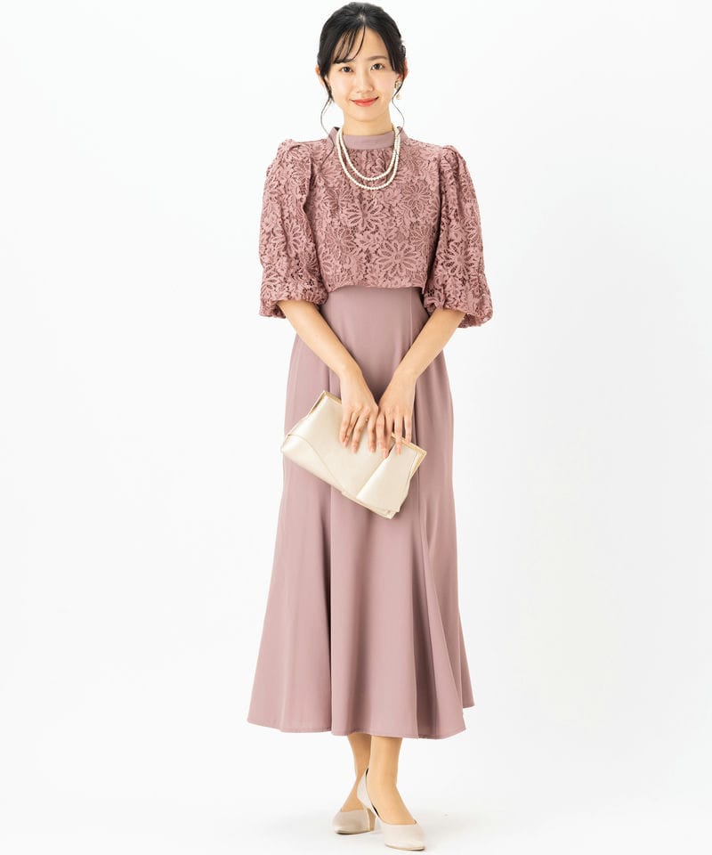 WILLSELECTION ウィルセレクション コードレースレイヤードドレス