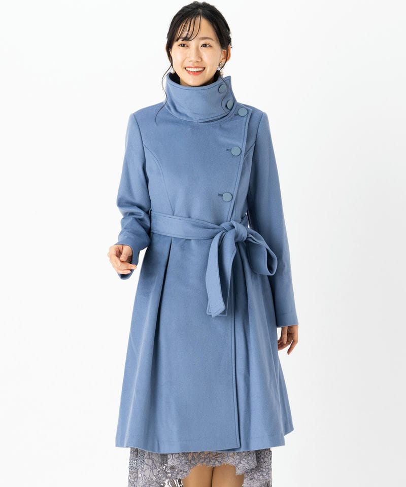 RUIRUE BOUTIQUE ルイルエブティック スタンドカラーフレアウール