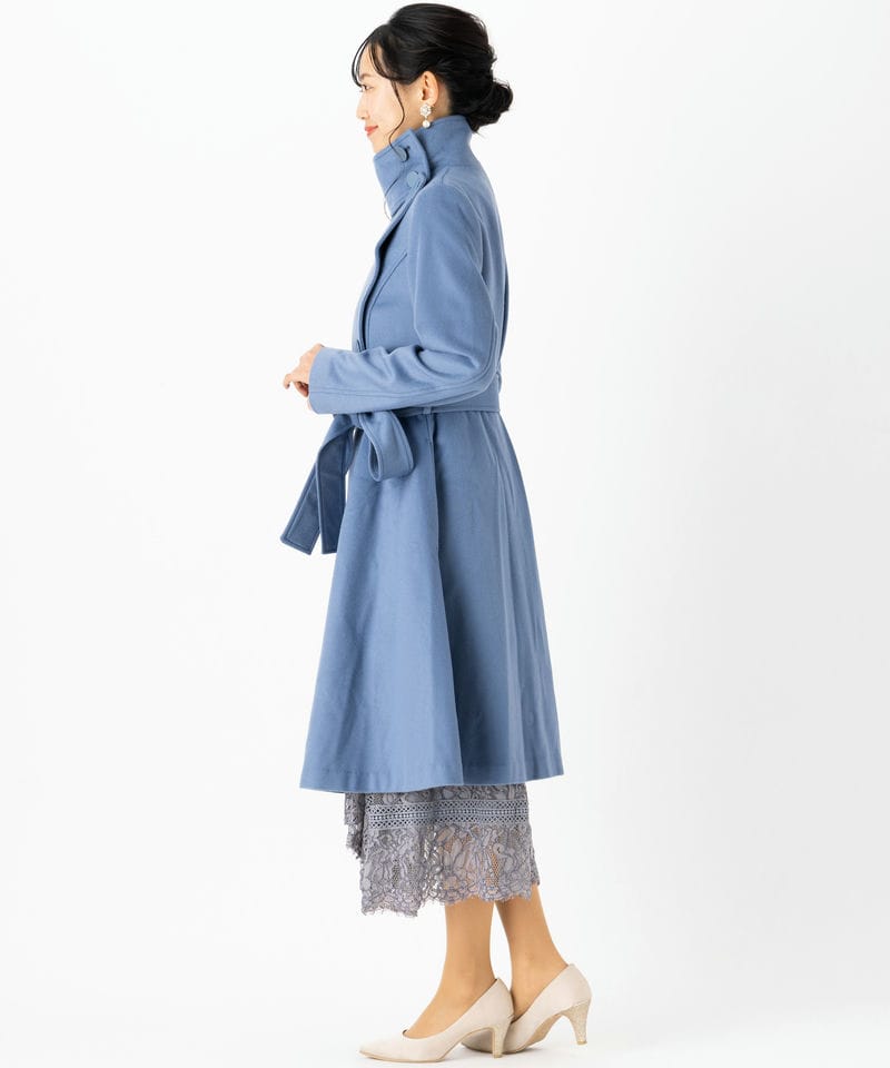 RUIRUE BOUTIQUE ルイルエブティック スタンドカラーフレアウール