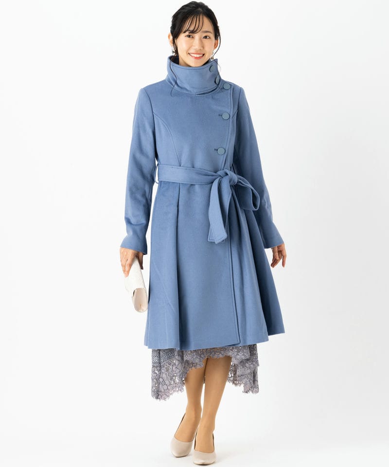 RUIRUE BOUTIQUE ルイルエブティック スタンドカラーフレアウール