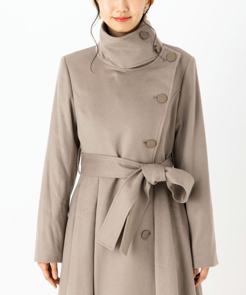 RUIRUE BOUTIQUE ルイルエブティック スタンドカラーフレアウール 