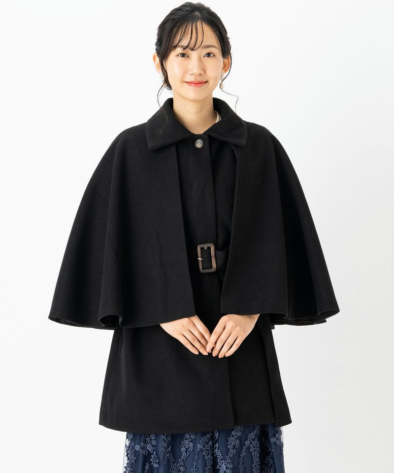SNIDEL スナイデル ショートケープコート グレー系 | 結婚式パーティー