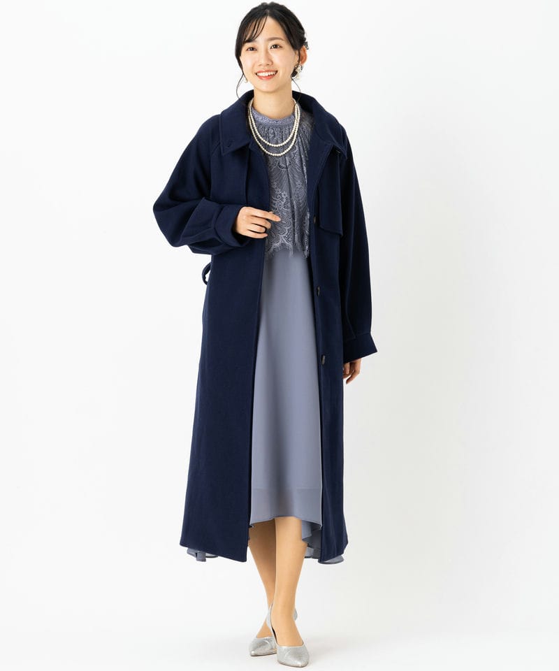 Miyu超美品！ダーマコレクション ドレスコート 紺 LL～3L相当 Miyu様専用超美品！ダーマコレクション ドレスコート 紺 LL～3L相当