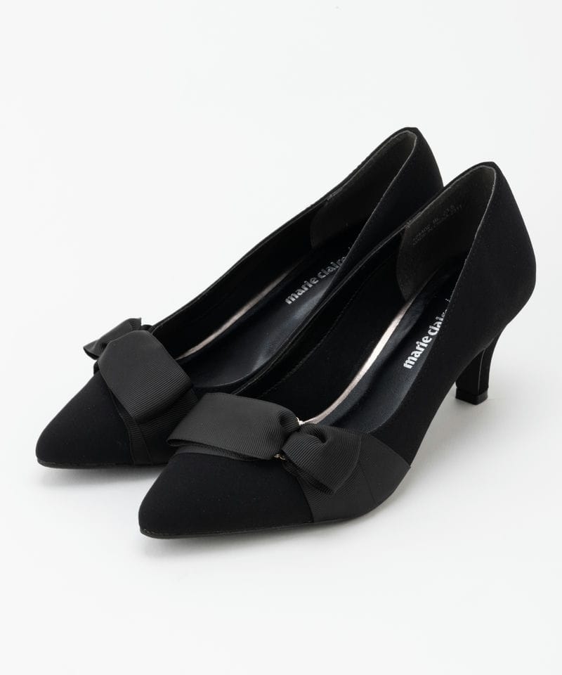 Le Talon ル タロン パールラインパンプス ブラック系 | 結婚式