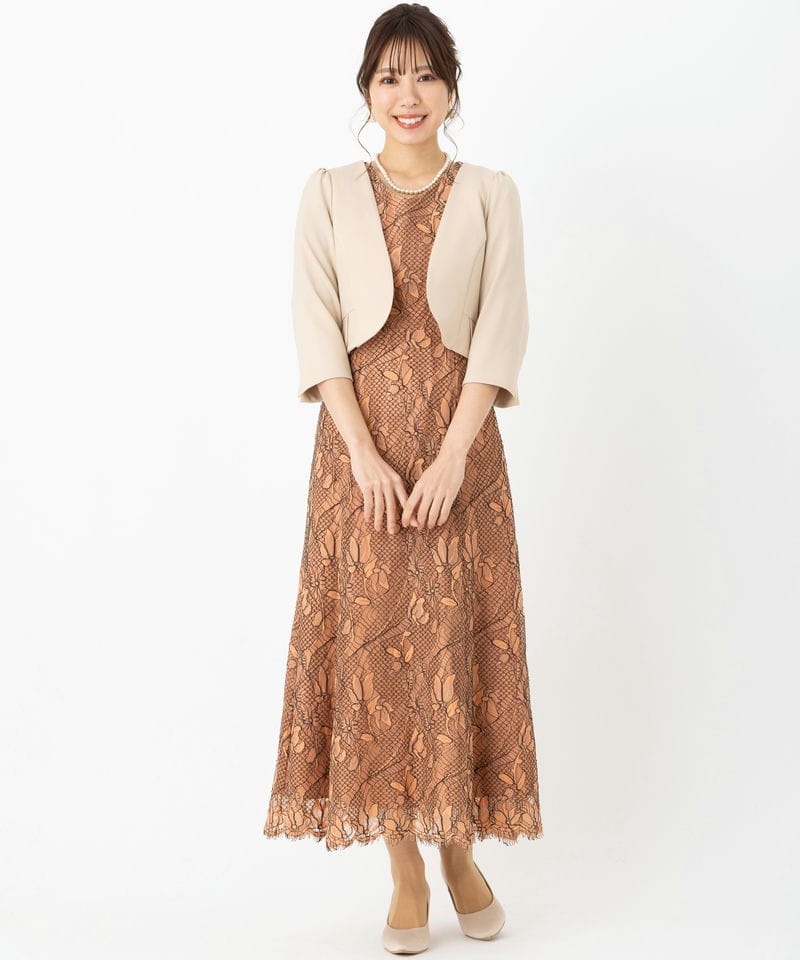 レディース Aimer 結婚式 パーティ ドレスコーデ ジャケット ベルト3