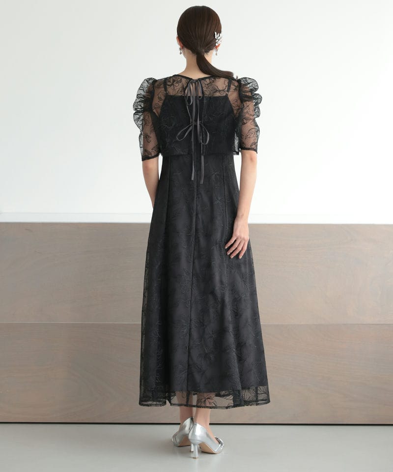Select Shop シアーレースボレロセットアップドレス ブラック系 | 結婚 Select Shop シアーレースボレロセットアップドレス ブラック系 | 結婚