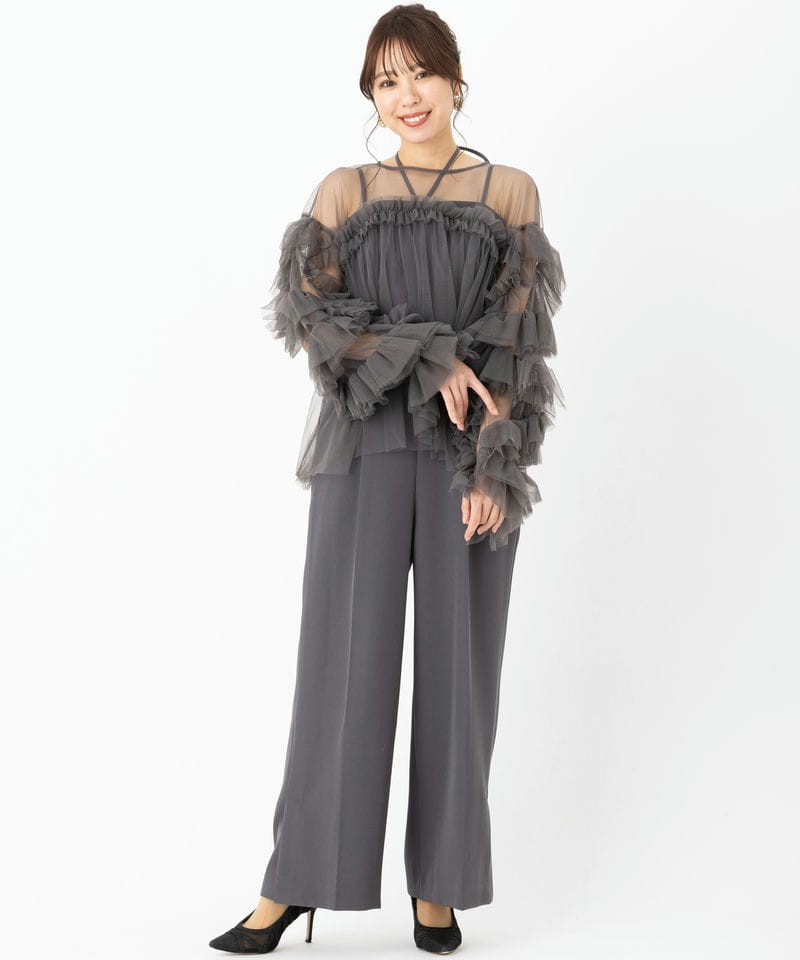 ANDRESD アンドレスド デコラティブチュールトップス&ダブルクロス