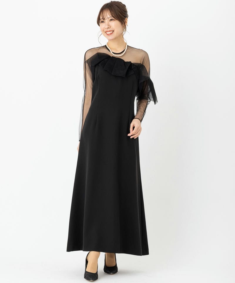 LAGUNAMOON ラグナムーン LADYコサージュキャミドレス ブラック系