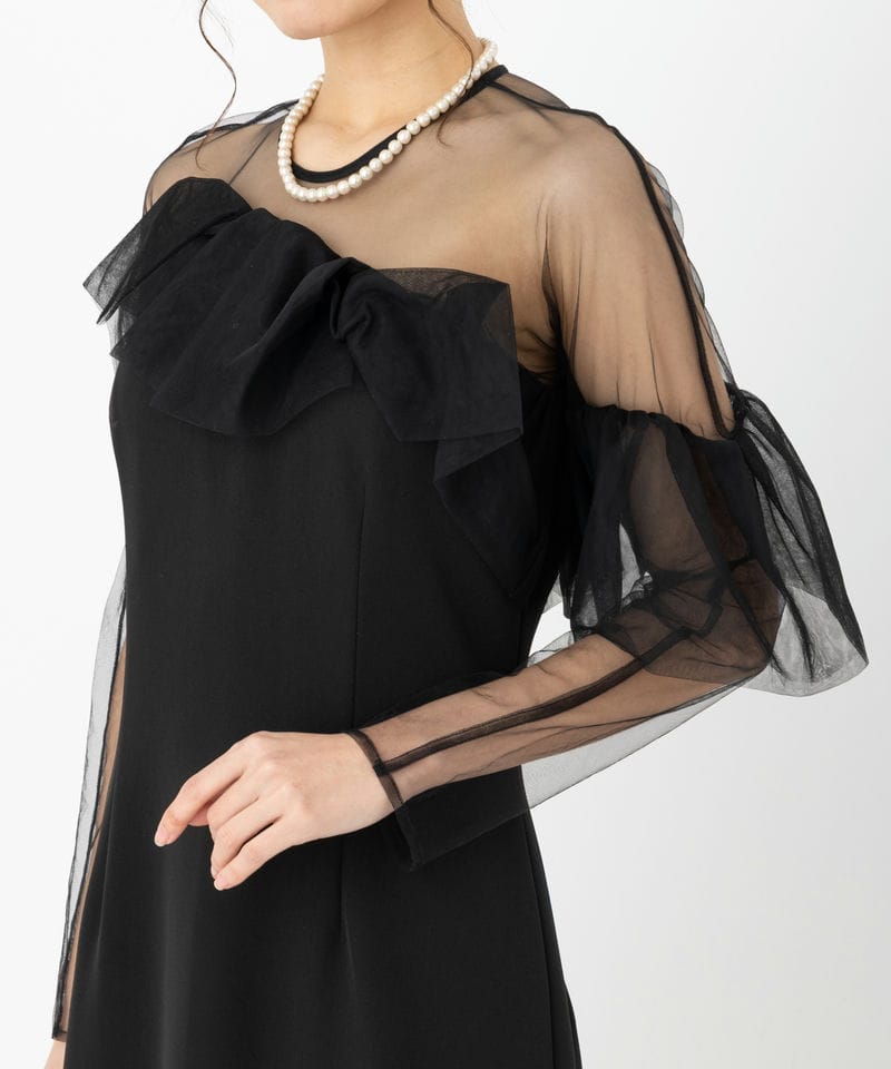 LAGUNAMOON ラグナムーン LADYアシンメトリーフリルドレス ブラック系