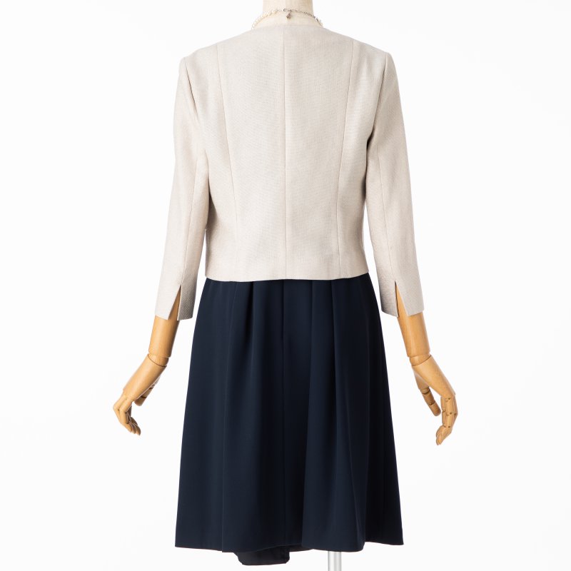 ANAYI アナイ ノーカラージャケット ベージュ系 | 結婚式パーティーの