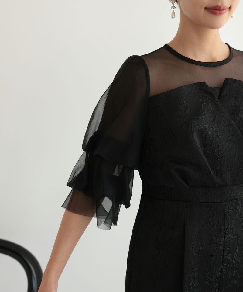 Select Shop レースジャガードオールインワン ブラック系 | 結婚式
