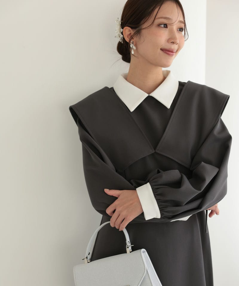 CELFORD セルフォード ボリュームスリーブポンチコート ホワイト系