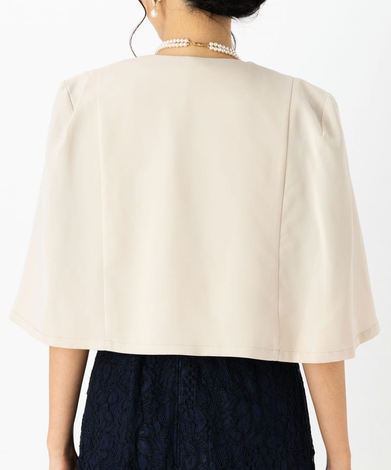 ベージュ ケープスタイル ジャケット Select Shop ケープジャケット ベージュ系 | 結婚式パーティーの