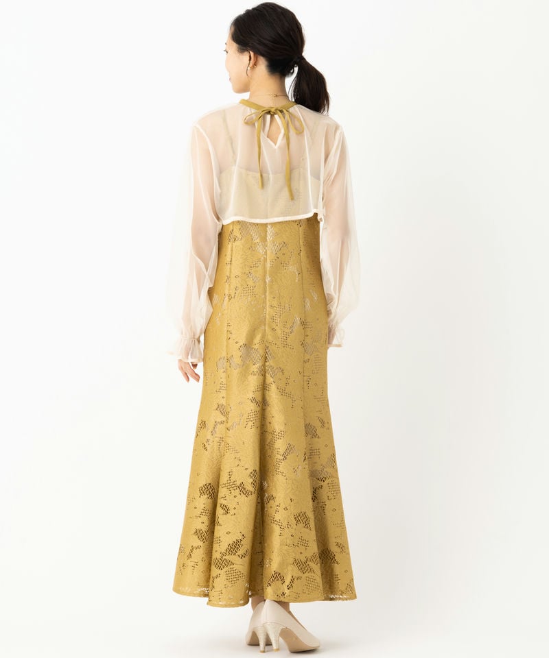 etoll. 3wayシフォンボレロ&レースキャミドレス　Mサイズ etoll. エトル 3wayシフォンボレロ&レースキャミドレス その他 x